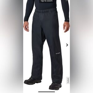Columbia Rebel Roamer Rain Pants for Men Black Omni-Tech (100% nylon ) Small